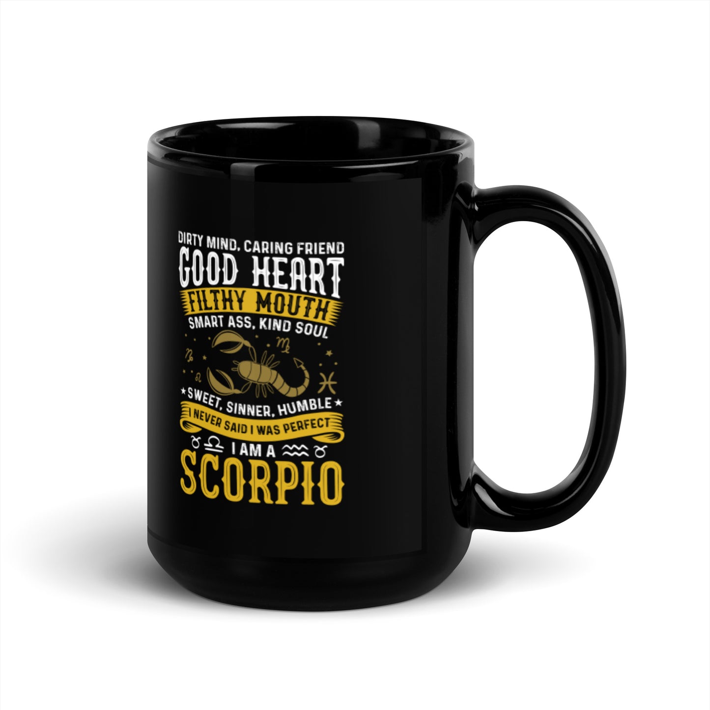 Scorpio Black Glossy Mug