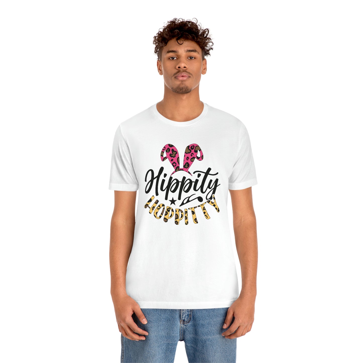 Hippity Hoppitty Leopard Print Unisex Jersey Short Sleeve Tee
