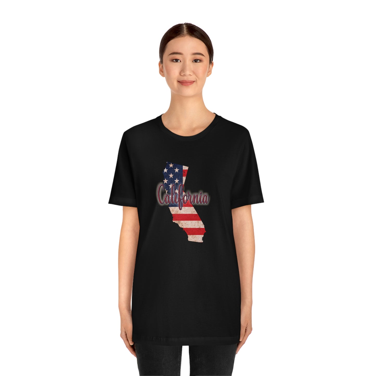 California US Flag Unisex Jersey Short Sleeve Tee Tshirt T-shirt