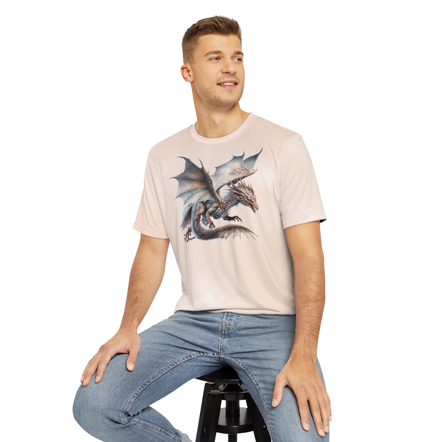 Dragon on Watercolor Background T-shirt