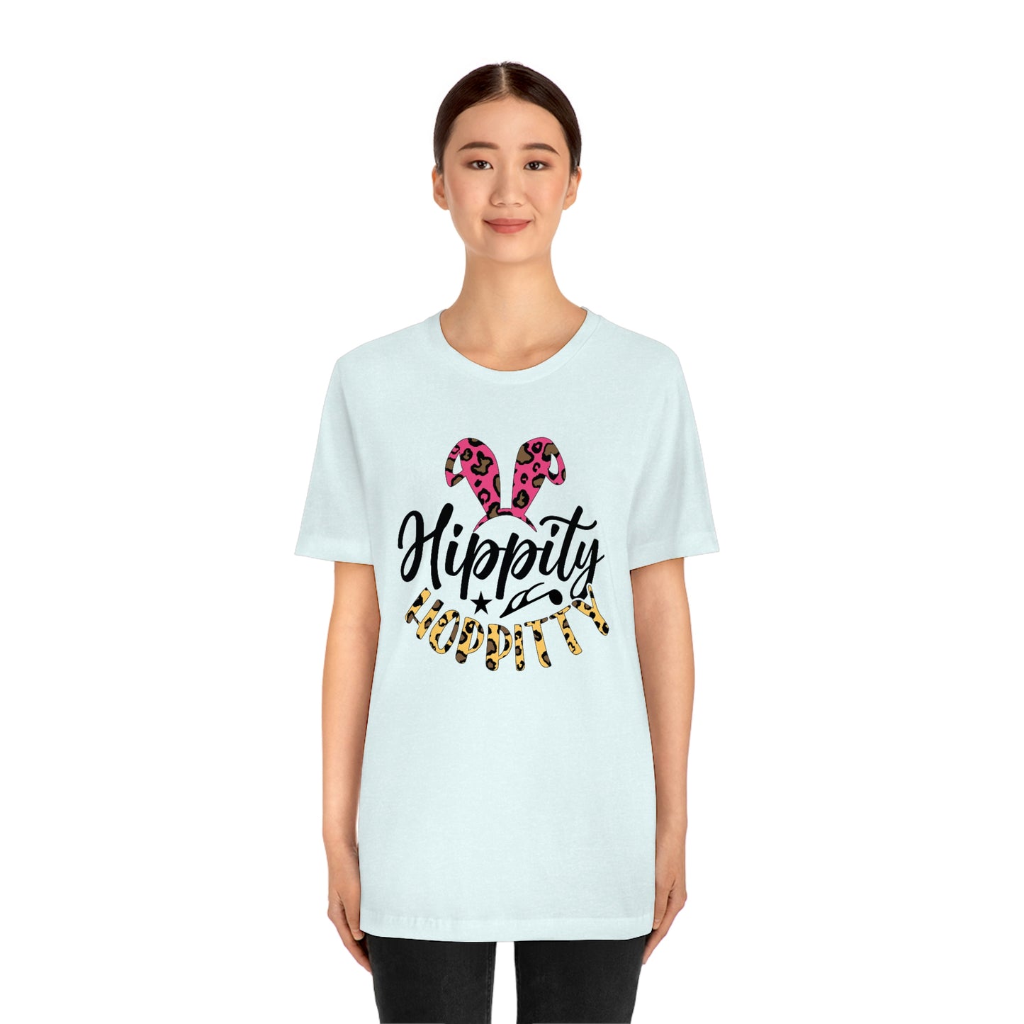 Hippity Hoppitty Leopard Print Unisex Jersey Short Sleeve Tee
