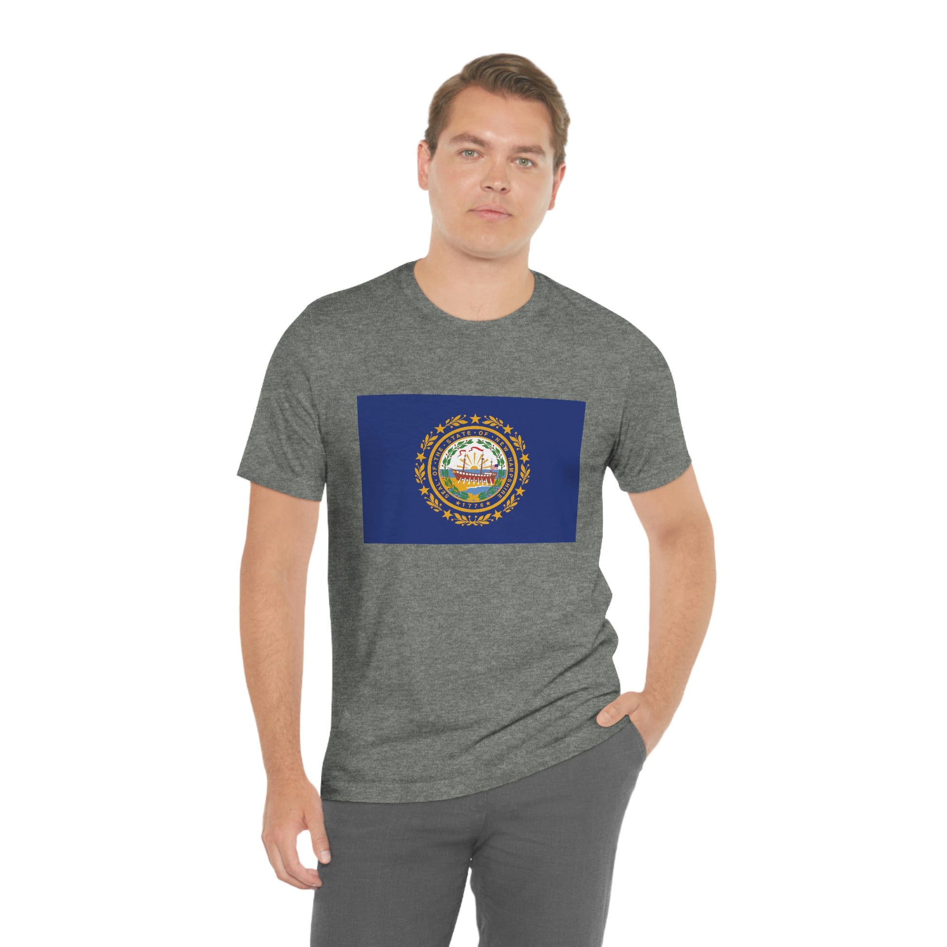 New Hampshire Flag Unisex Jersey Short Sleeve Tee Tshirt T-shirt