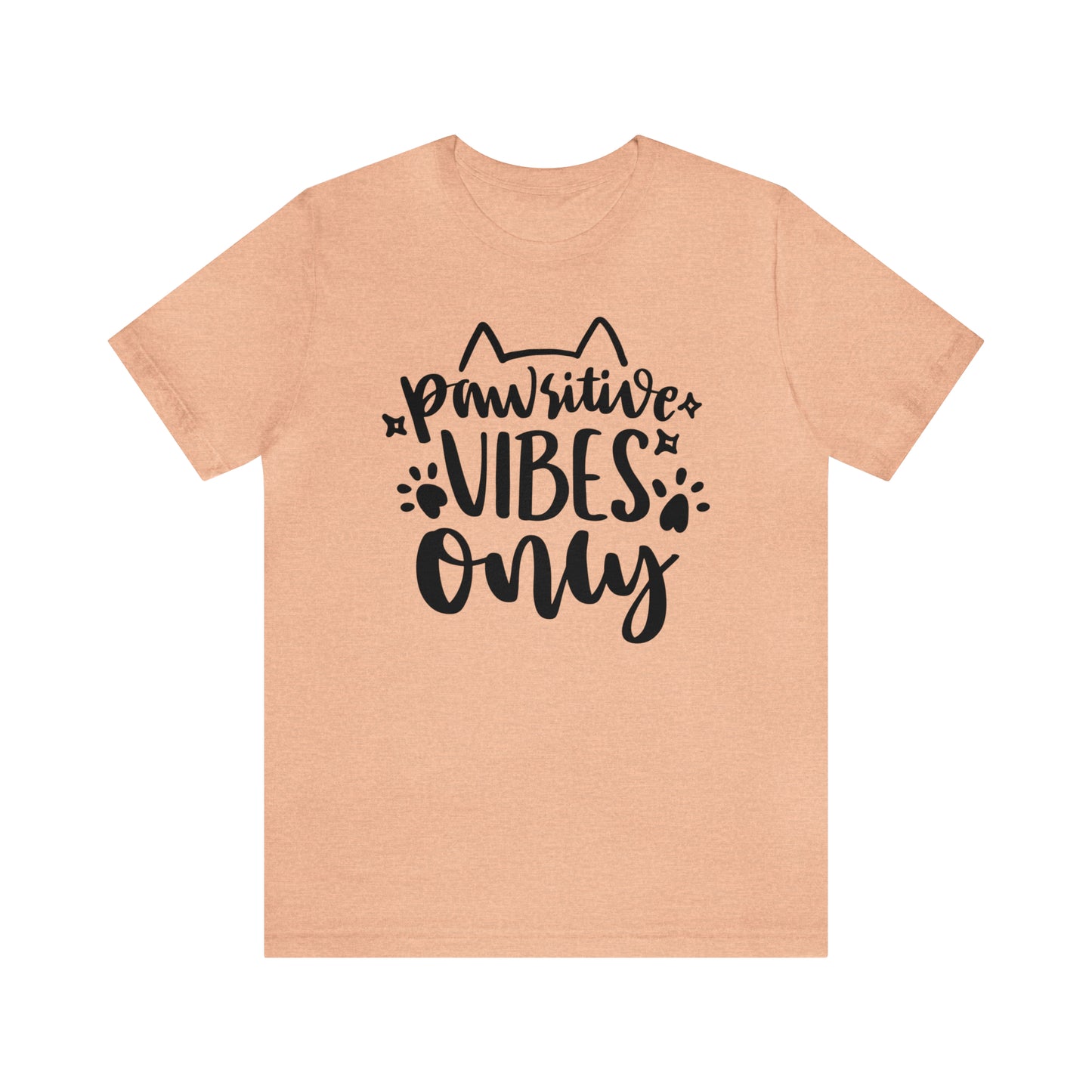 Pawsitive Vibes Only Cat Short Sleeve T-shirt