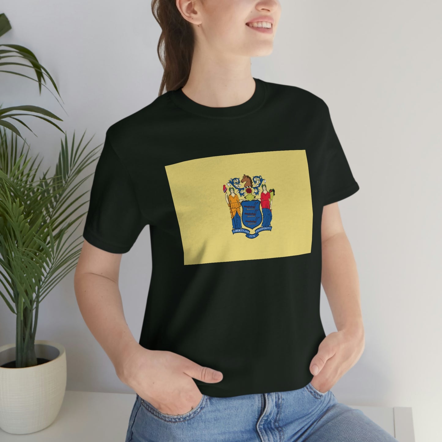 New Jersey Flag Unisex Jersey Short Sleeve Tee Tshirt T-shirt