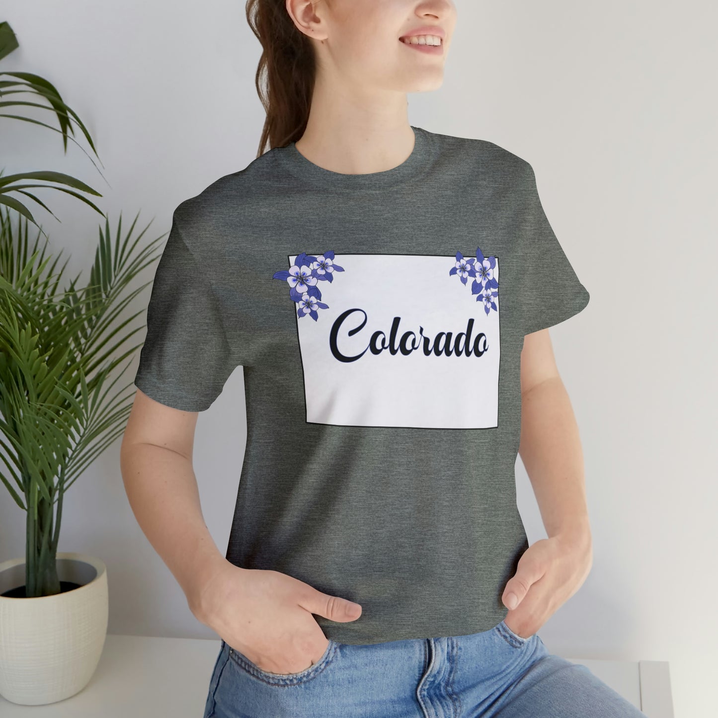Colorado State Flower Short Sleeve T-shirt
