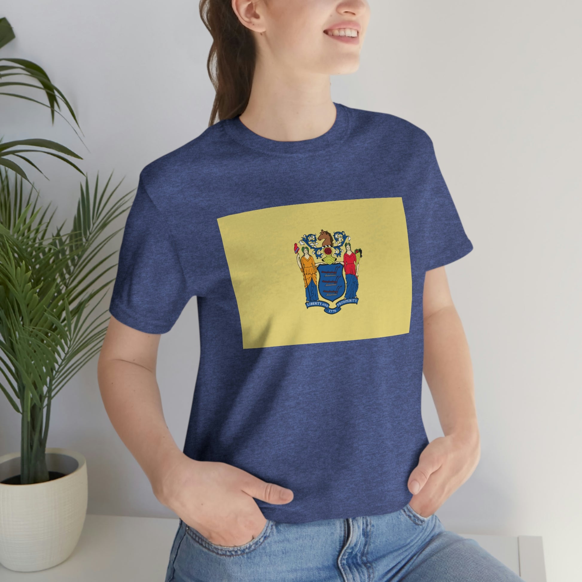 New Jersey Flag Unisex Jersey Short Sleeve Tee Tshirt T-shirt