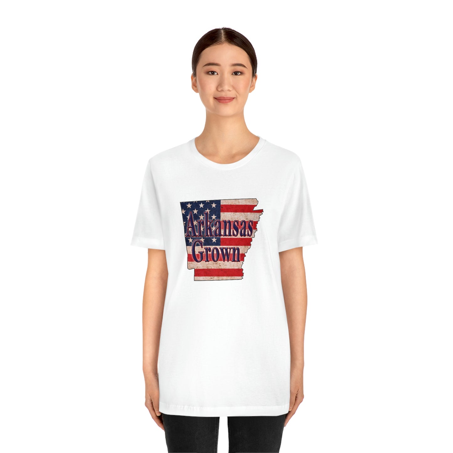 Arkansas Grown US Flag Unisex Jersey Short Sleeve Tee Tshirt T-shirt
