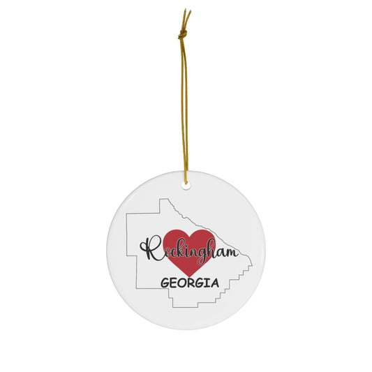 Rockingham Georgia Ceramic Ornament, 1-Pack