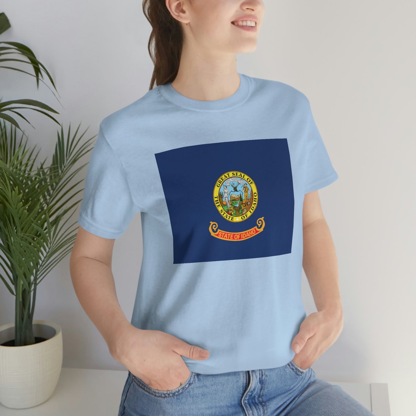 Idaho Flag Unisex Jersey Short Sleeve Tee Tshirt T-shirt