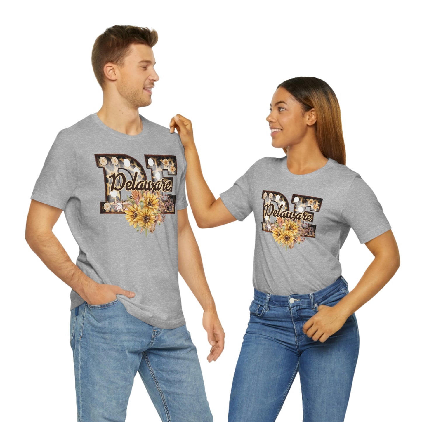 Delaware with Sunflowers Short Sleeve  T-shirt