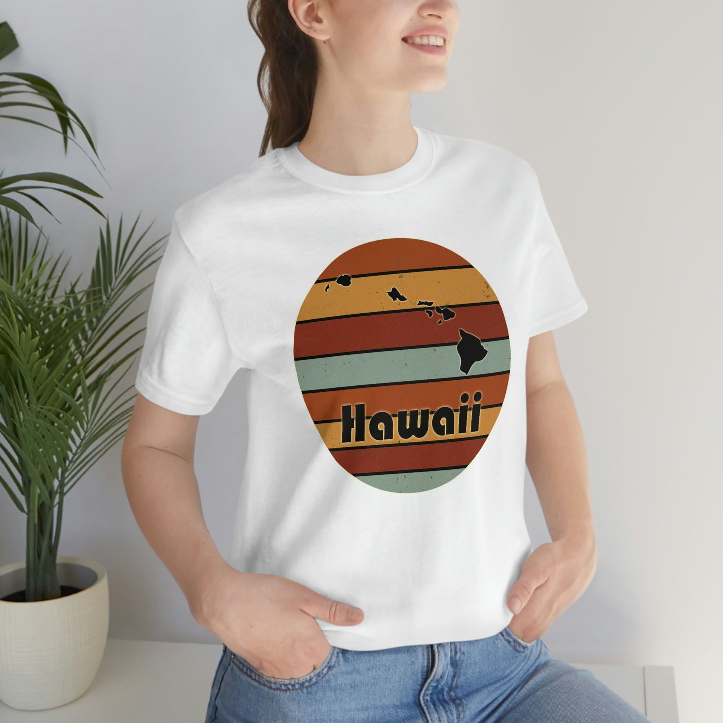 Hawaii Retro Sunset Short Sleeve T-shirt