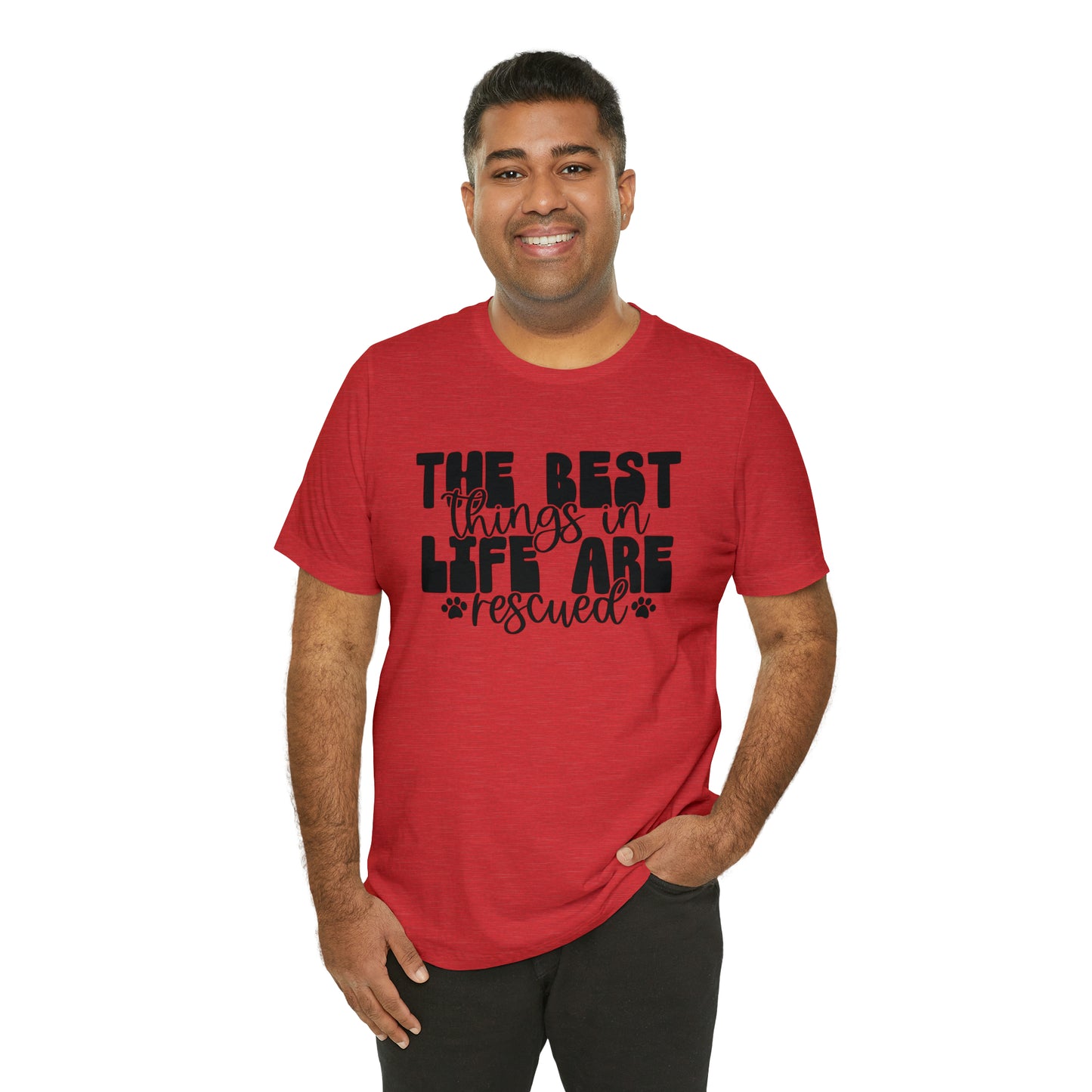 The Best Things in Life Are Rescued Cat Short Sleeve T-shirt