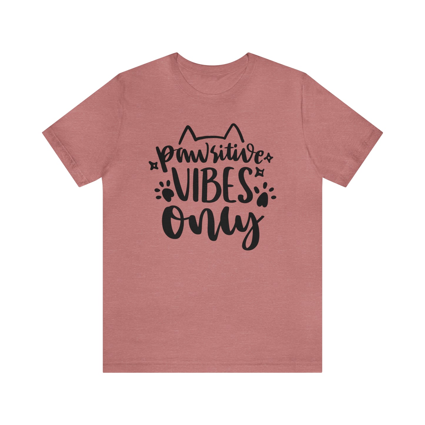 Pawsitive Vibes Only Cat Short Sleeve T-shirt