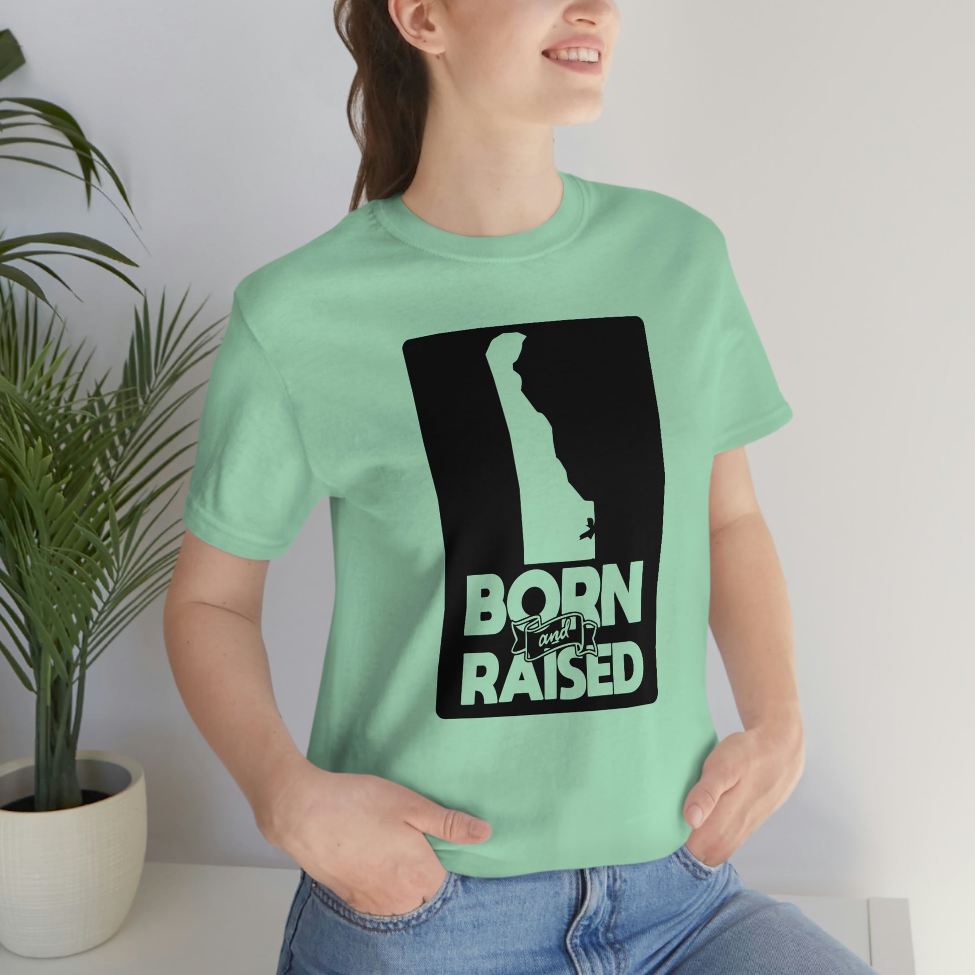 Delaware Born and Raised Short Sleeve  T-shirt