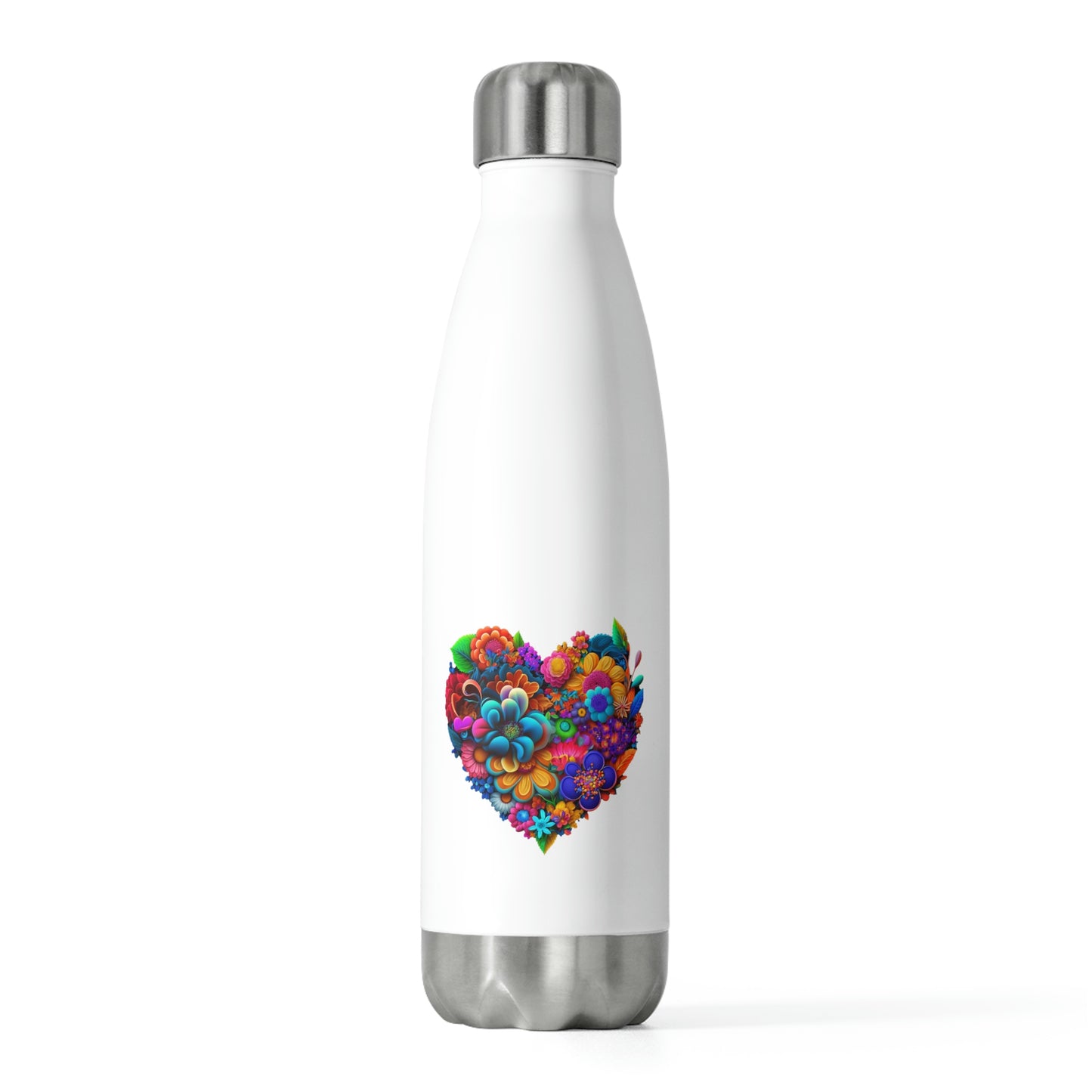 Bright Flowered Heart Valentine 20oz Insulated Bottle