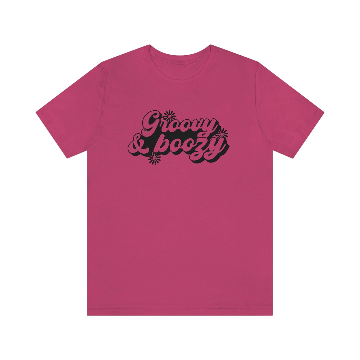 Groovy and Boozy Unisex Jersey Short Sleeve Tee