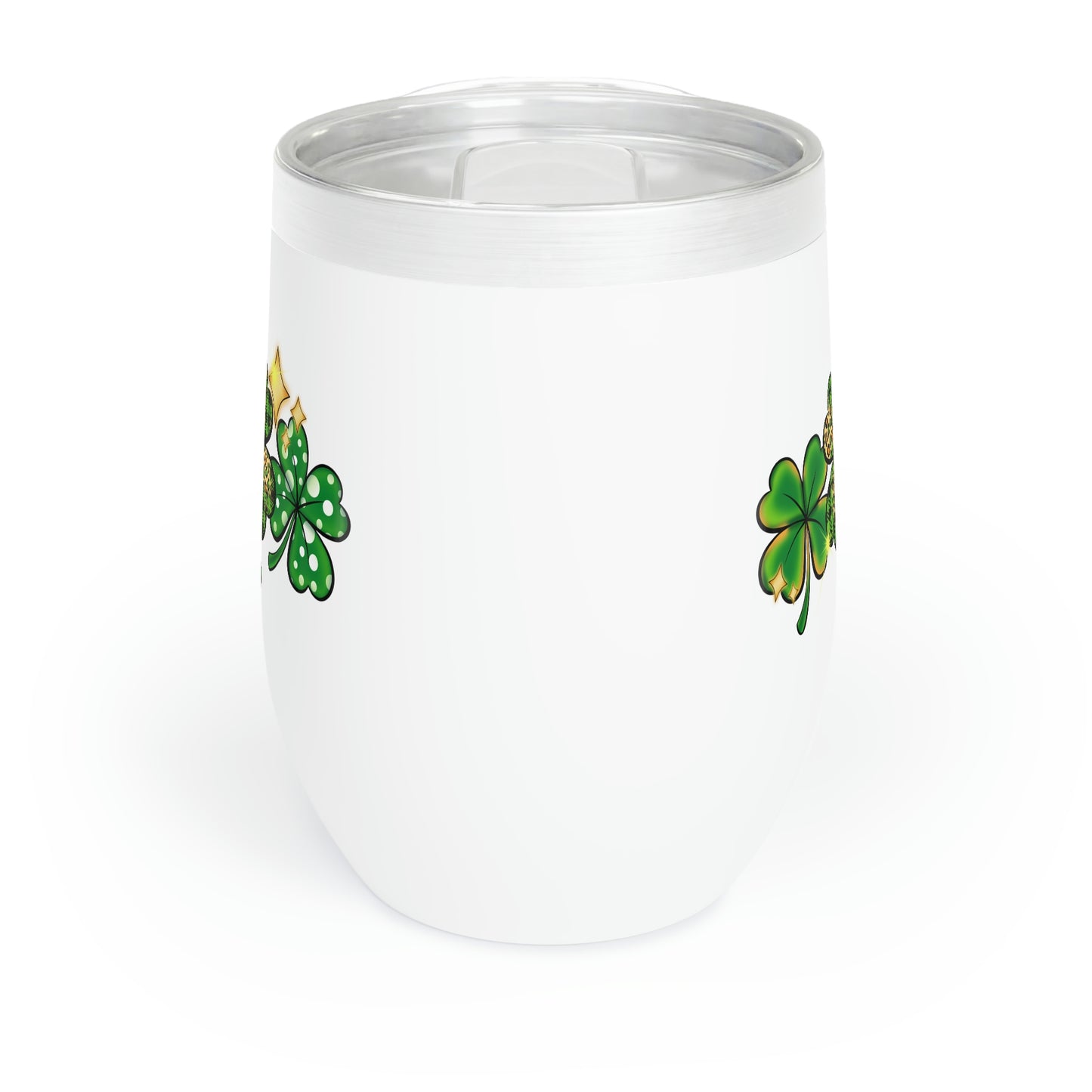 Triple Shamrock St. Patrick's Day Chill Wine Tumbler