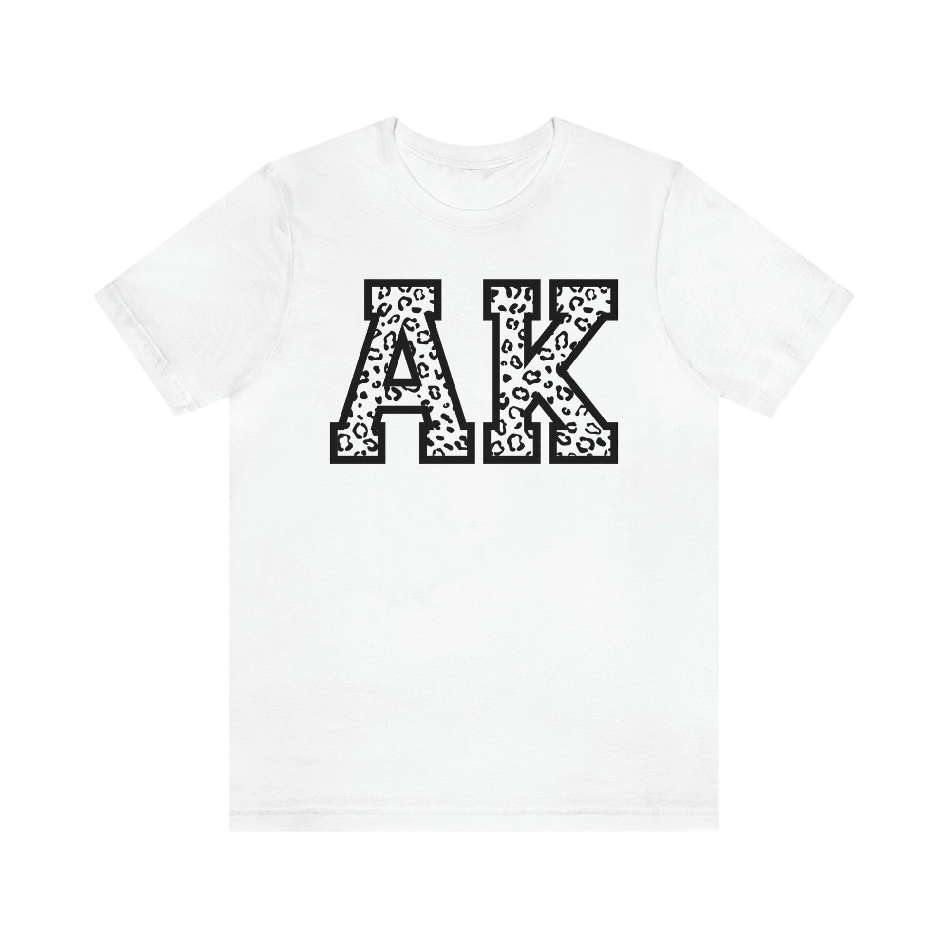 Alaska AK Leopard Print Letters Unisex Jersey Short Sleeve T-shirt