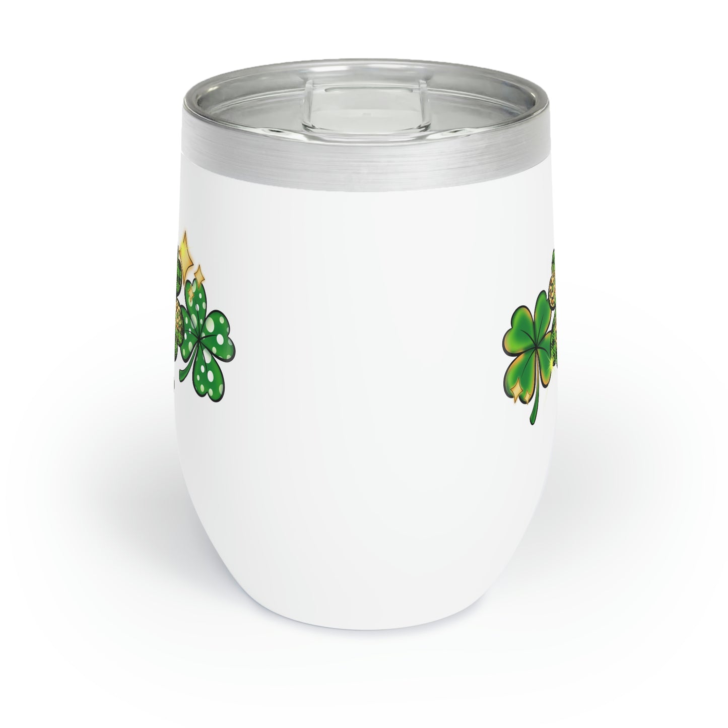 Triple Shamrock St. Patrick's Day Chill Wine Tumbler