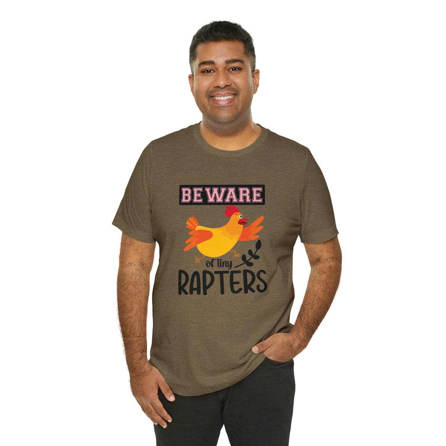 Beware of Tiny Raptors Short Sleeve Chicken T-shirt