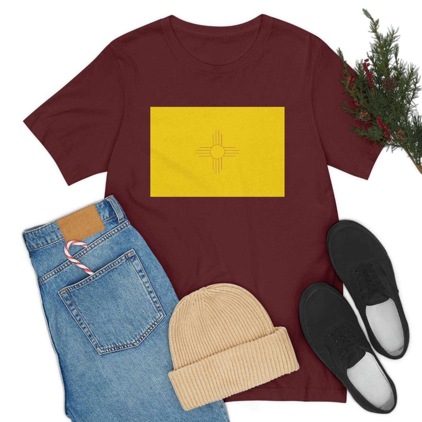 New Mexico Flag Unisex Jersey Short Sleeve Tee Tshirt T-shirt