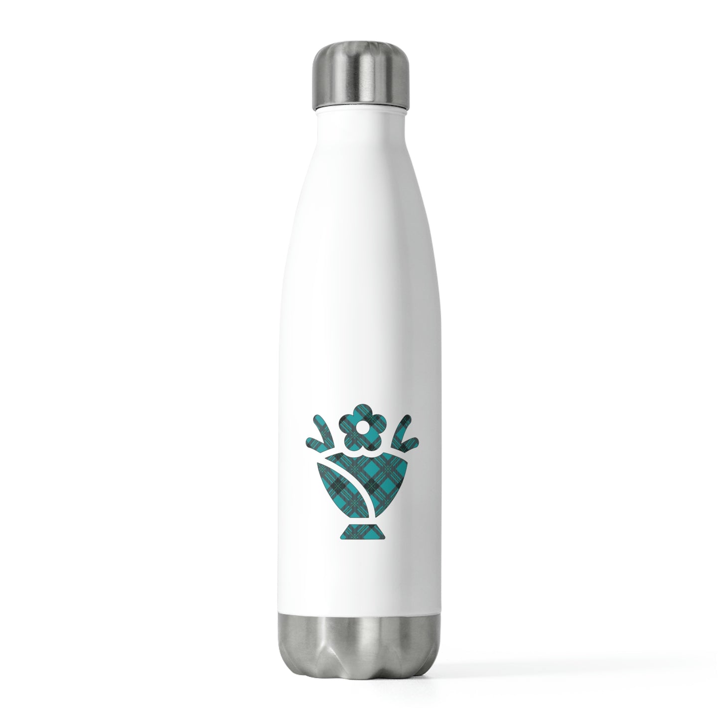 Blue Plaid Egg Flower Spring Easter 20oz Insulated Bottle