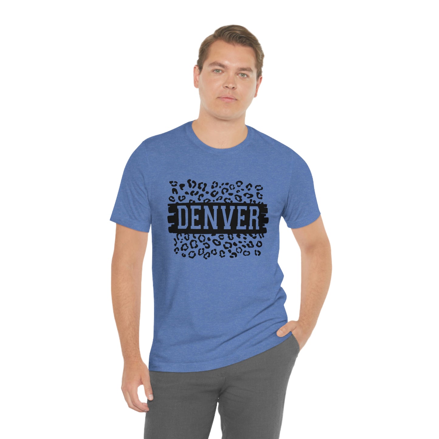 Denver Leopard Print Unisex Jersey Short Sleeve Tee Tshirt T-shirt