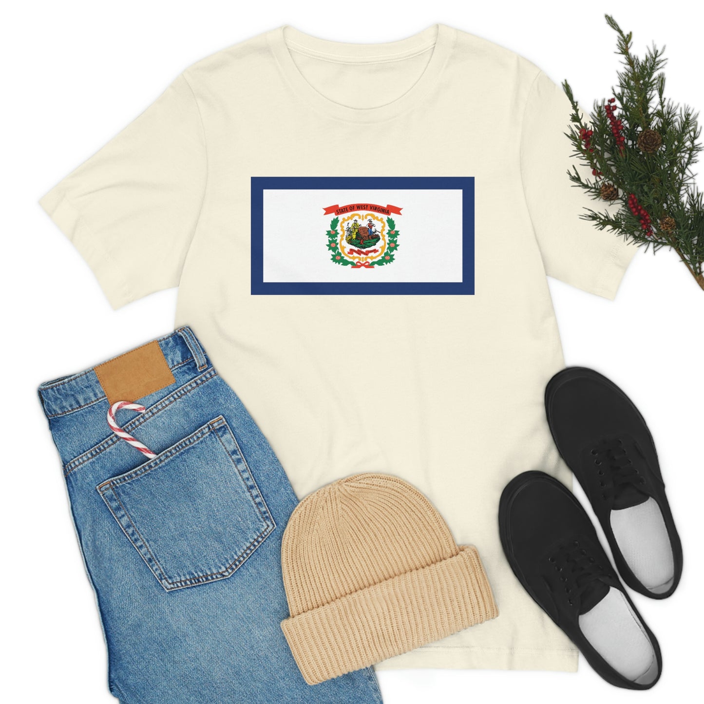West Virginia Flag Unisex Jersey Short Sleeve Tee Tshirt T-shirt