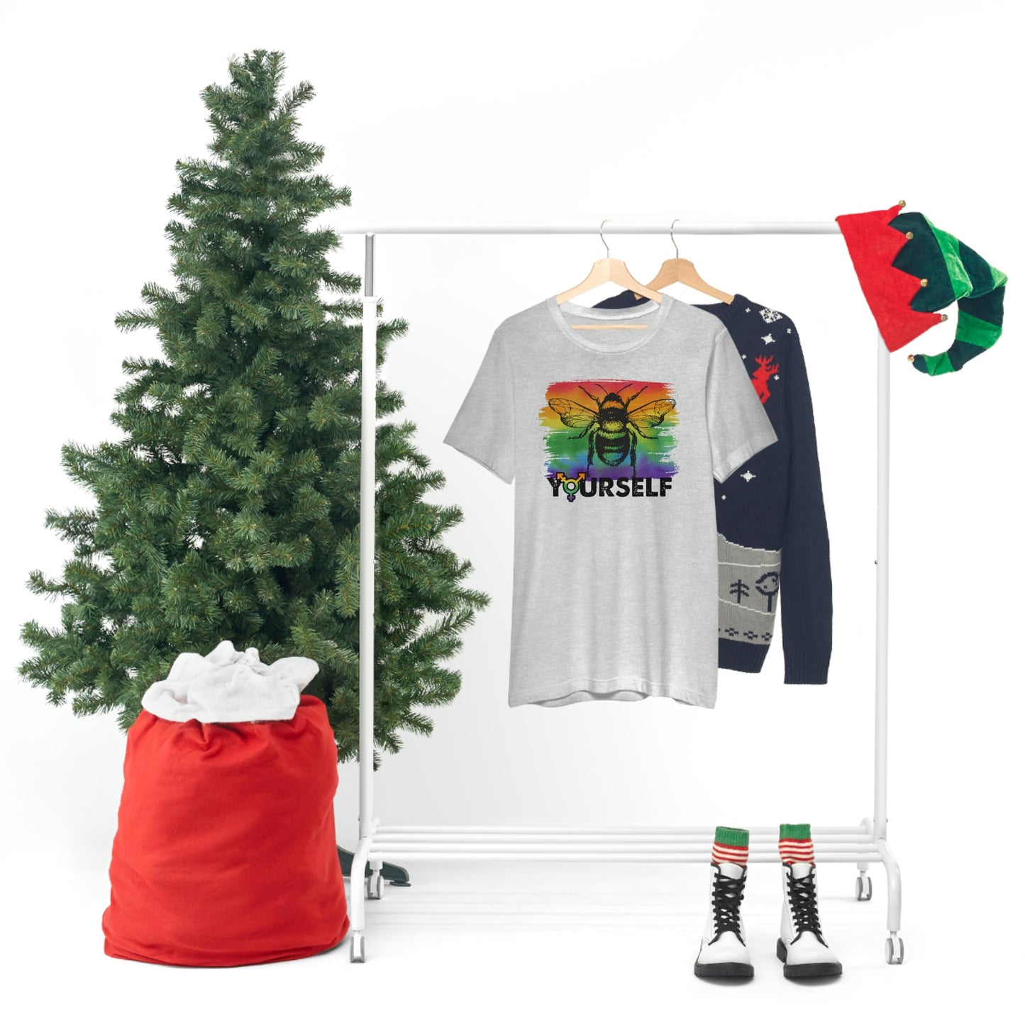 Bee Yourself LGBTQIA Print Unisex Jersey Short Sleeve Tee