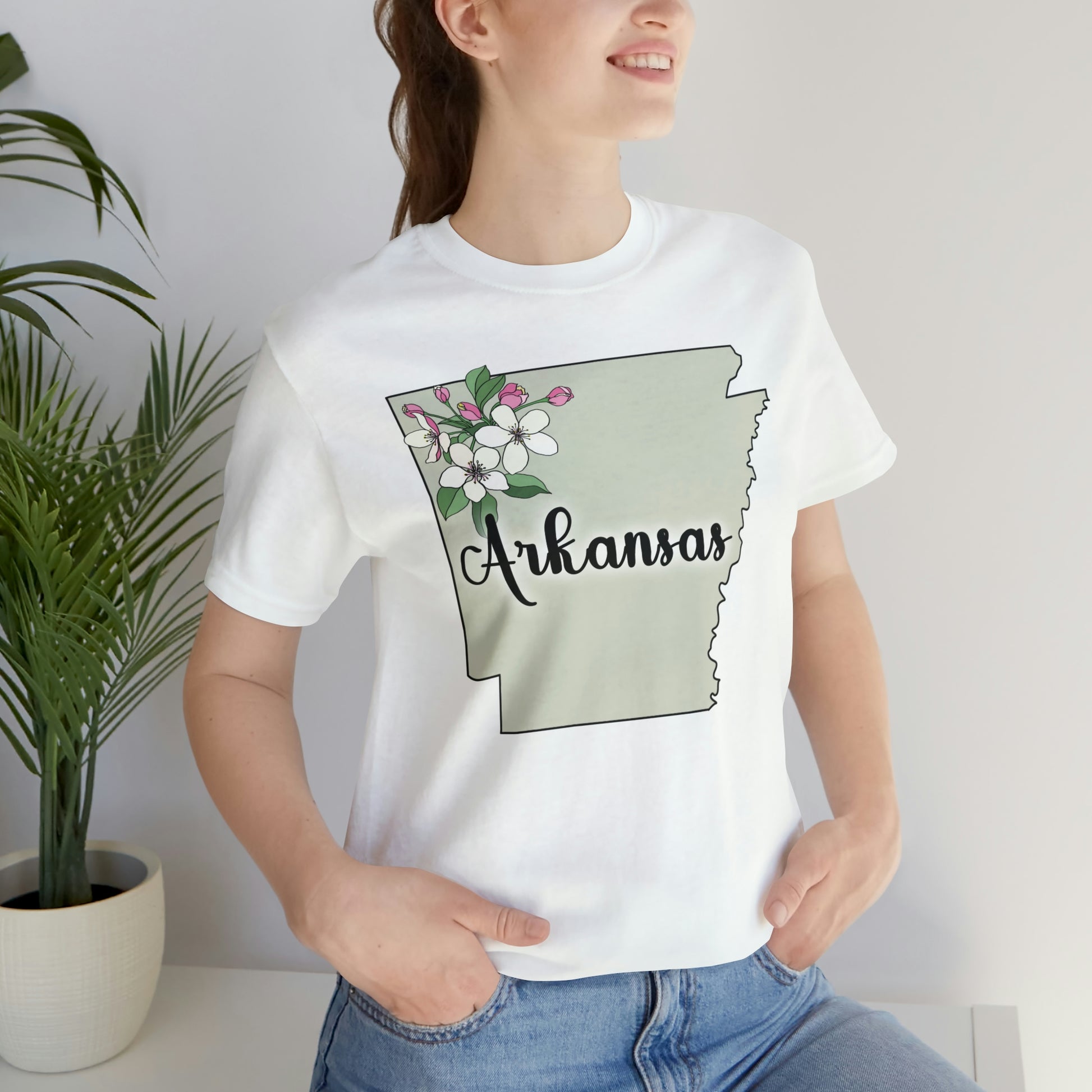 Arkansas State Flower Short Sleeve T-shirt