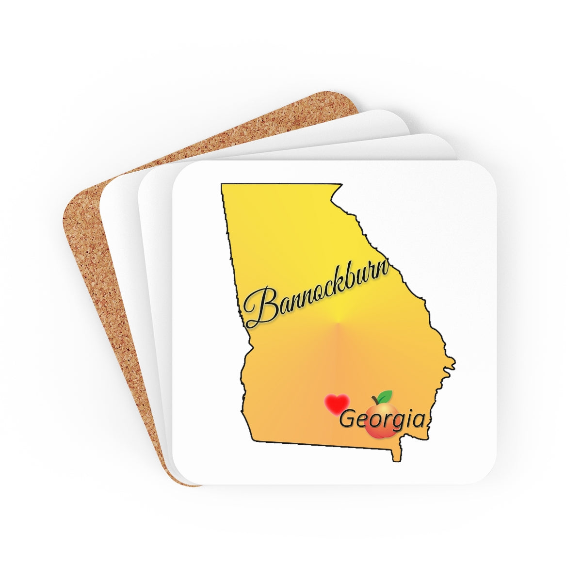 Bannockburn Georgia Corkwood Coaster Set