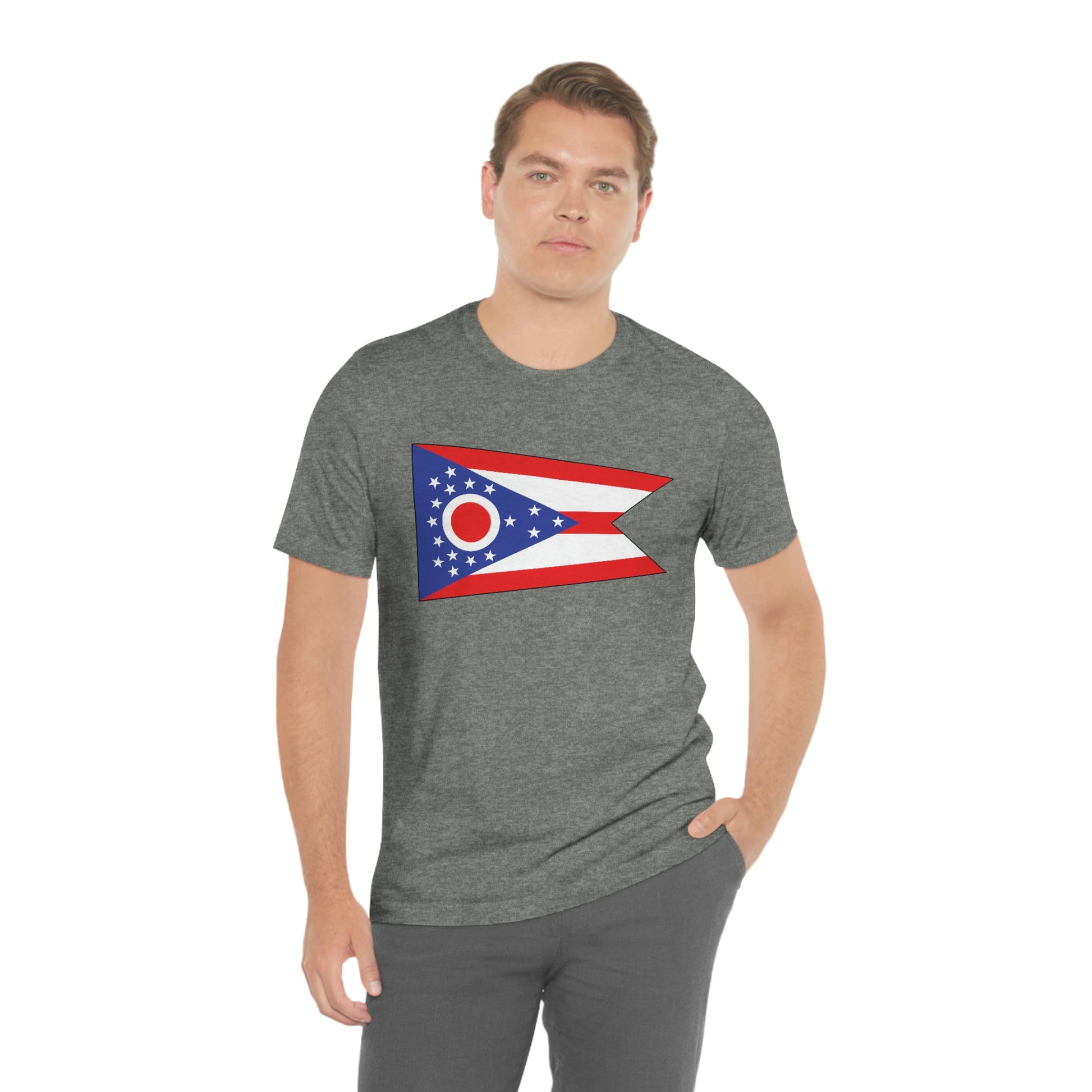 Ohio Flag Unisex Jersey Short Sleeve Tee Tshirt T-shirt