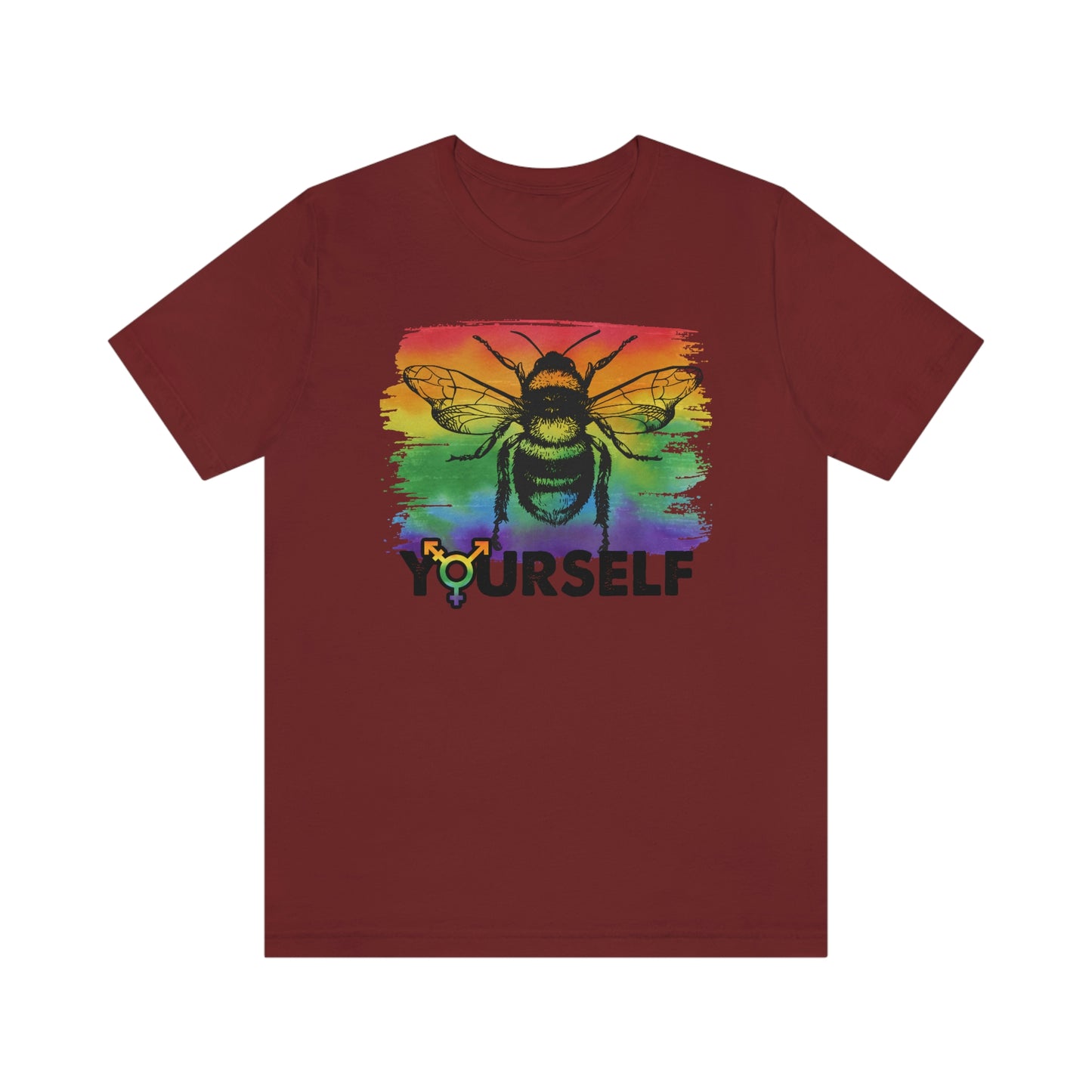 Bee Yourself LGBTQIA Print Unisex Jersey Short Sleeve Tee