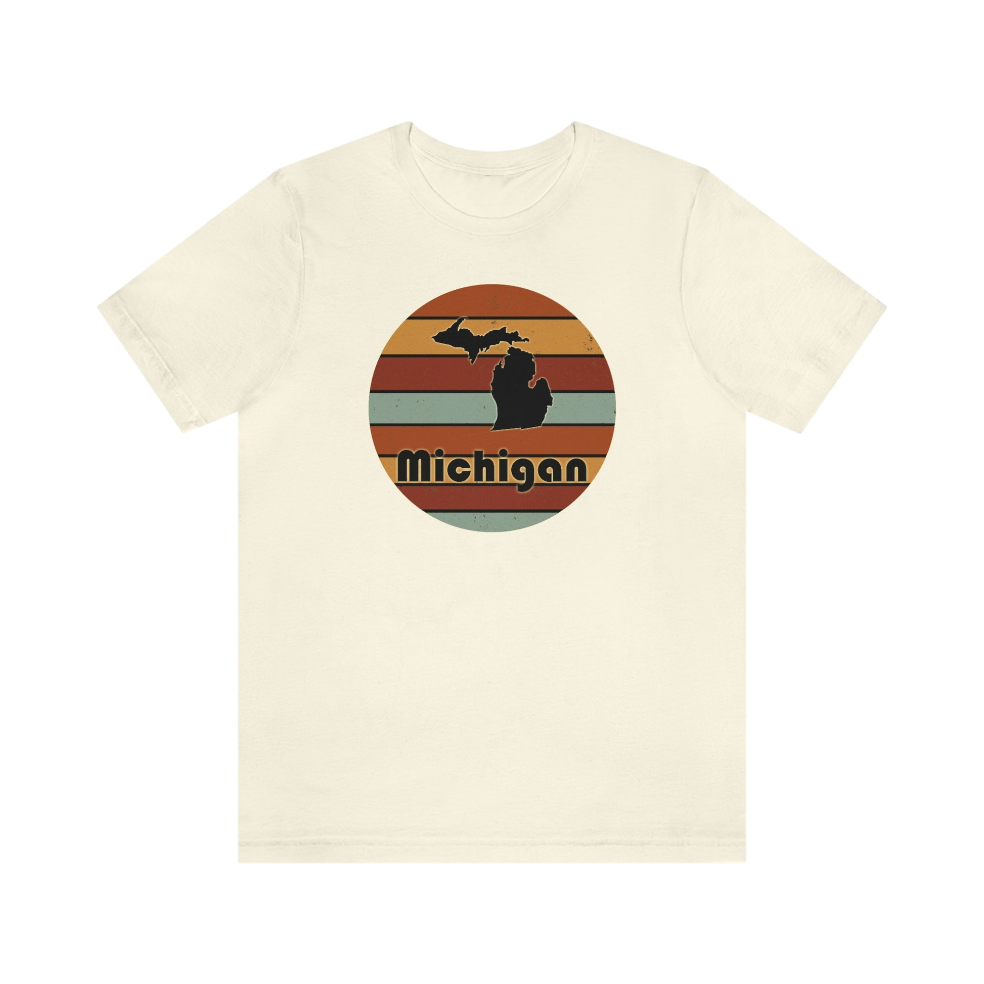 Michigan Retro Sunset Short Sleeve T-shirt