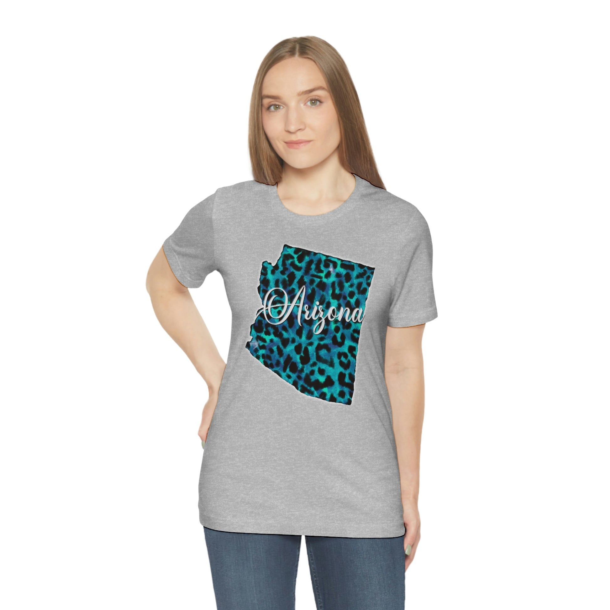 Arizona Blue Leopard Unisex Jersey Short Sleeve Tee Tshirt T-shirt