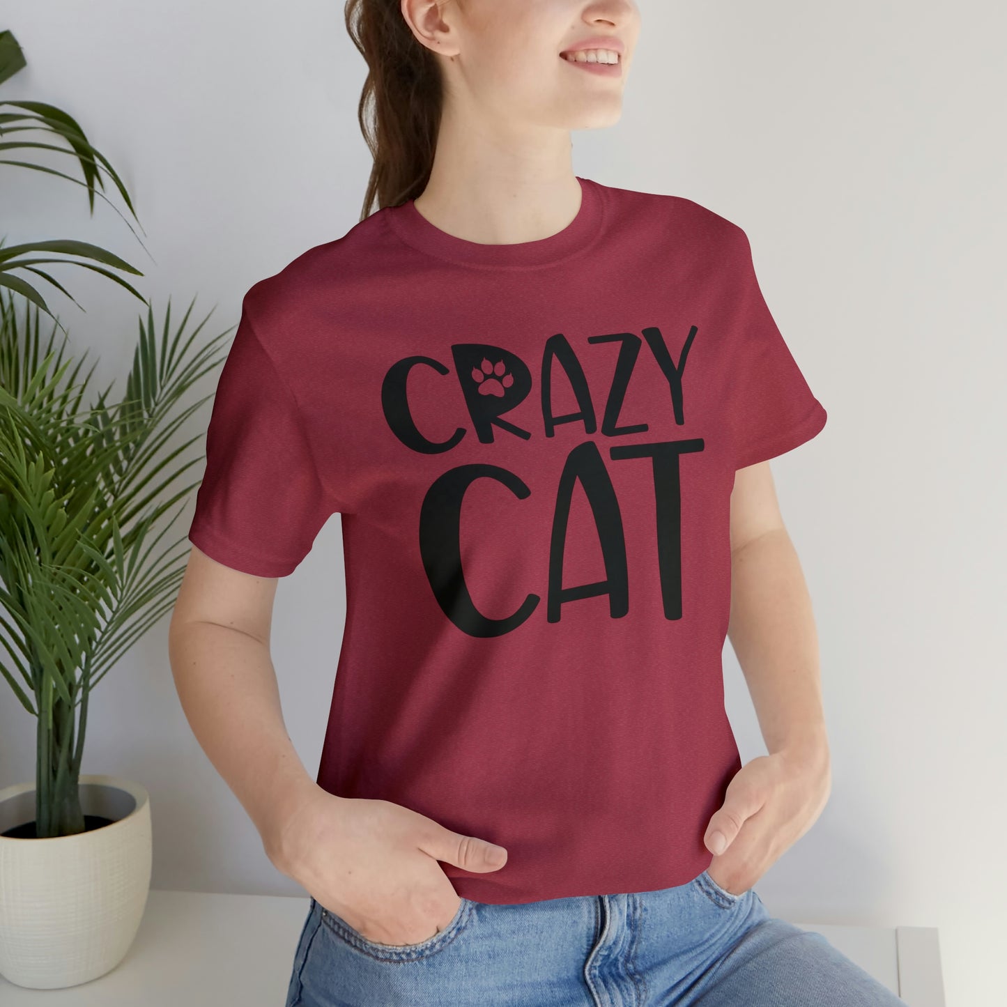 Crazy Cat Short Sleeve T-shirt
