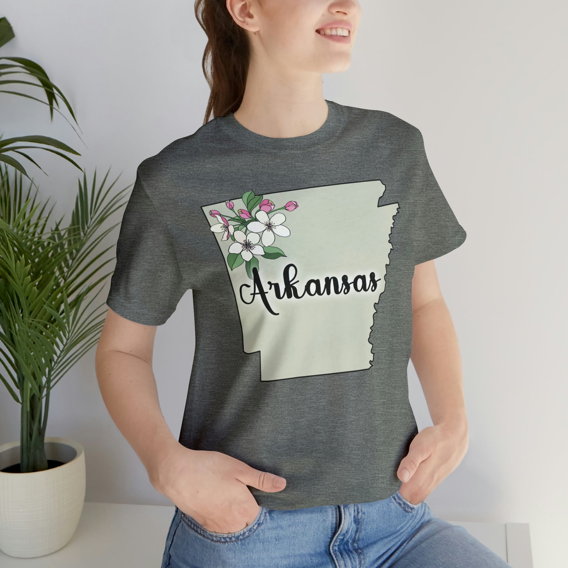 Arkansas State Flower Short Sleeve T-shirt