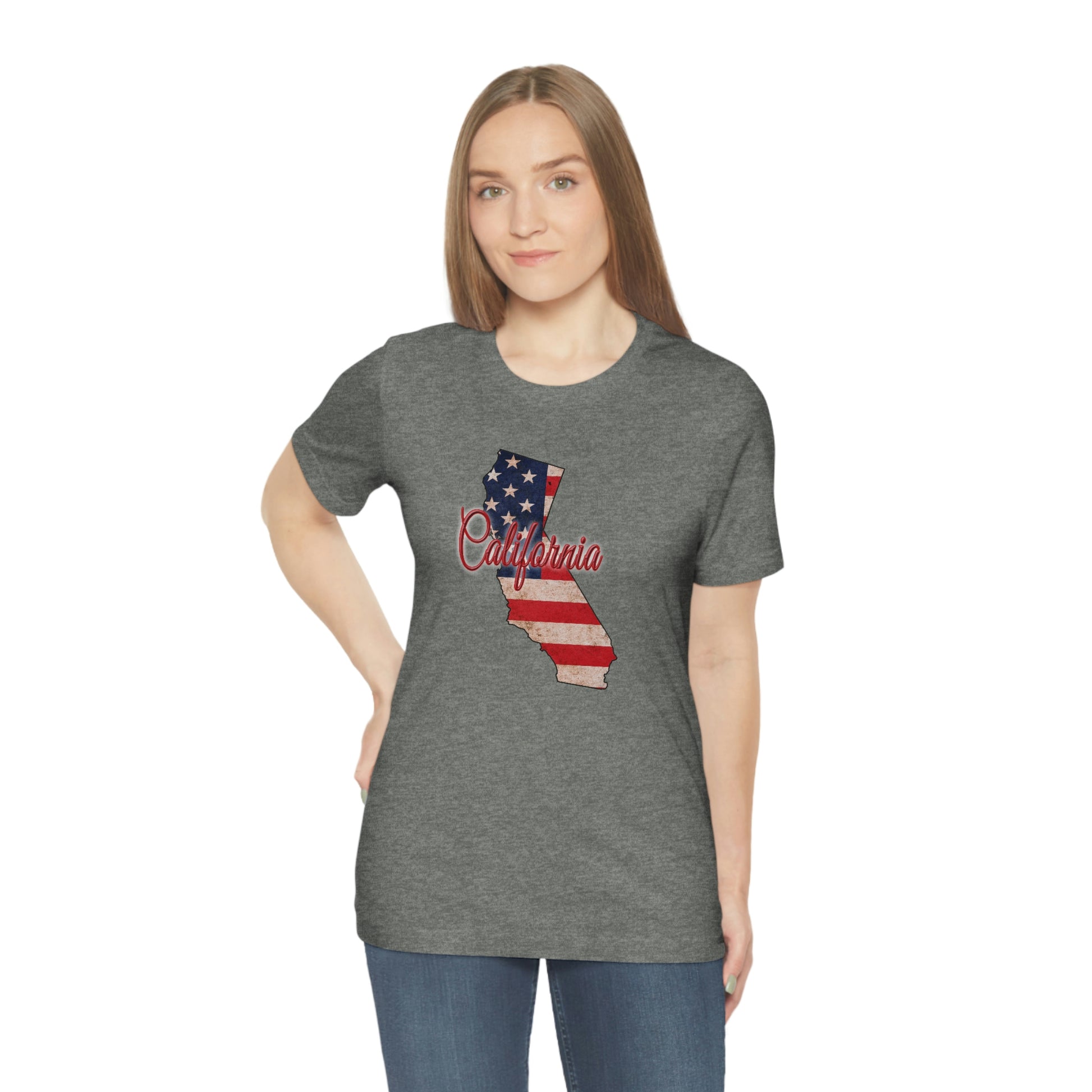 California US Flag Unisex Jersey Short Sleeve Tee Tshirt T-shirt