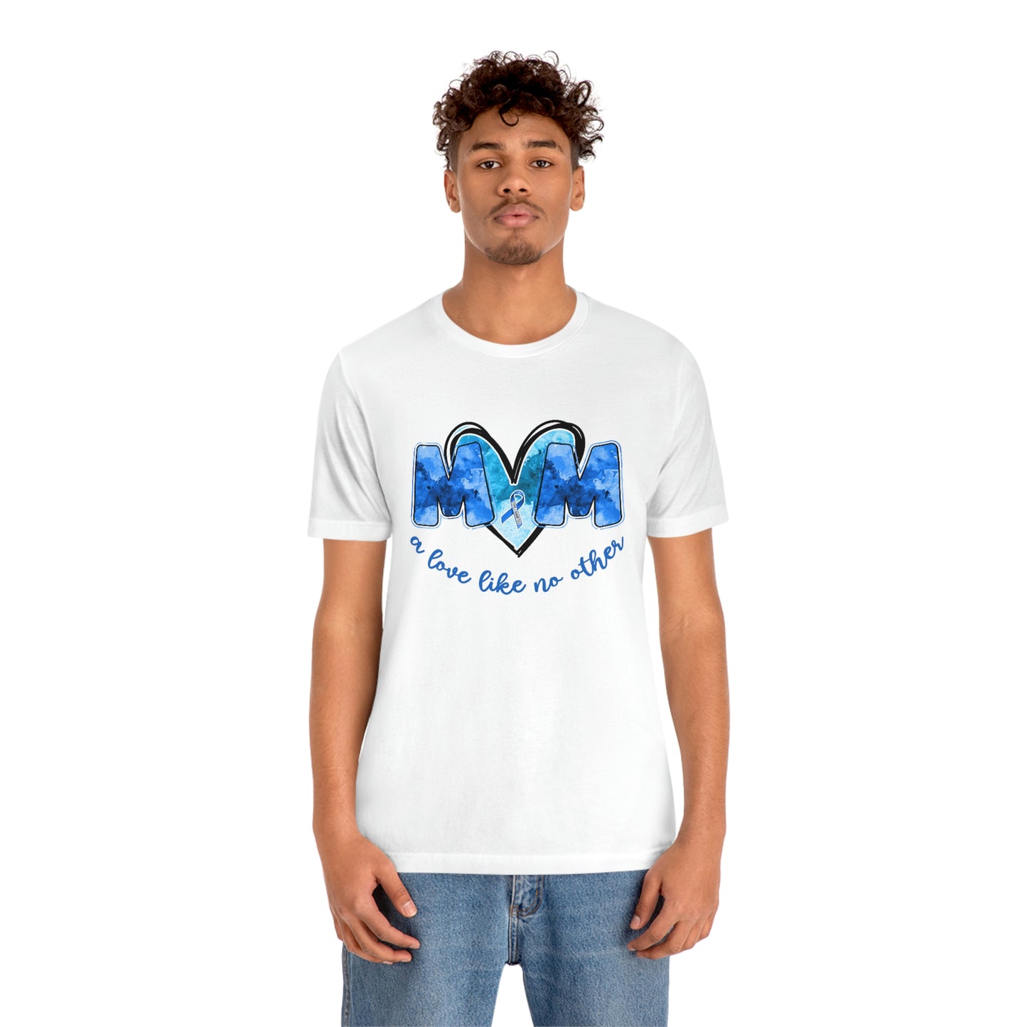 Mom A Love Like No Other Diabetes Awareness Print Unisex Jersey Short Sleeve Tee