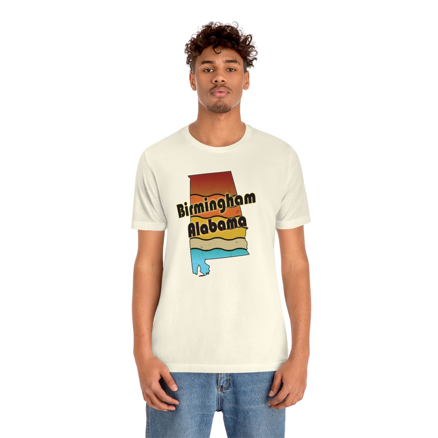 Birmingham Alabama Retro Sunset Unisex Jersey Short Sleeve T-shirt
