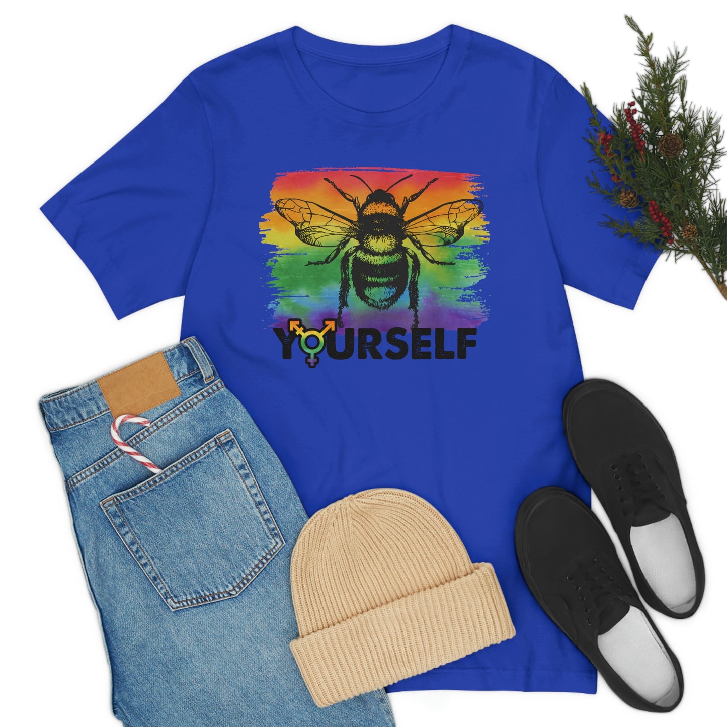 Bee Yourself LGBTQIA Print Unisex Jersey Short Sleeve Tee