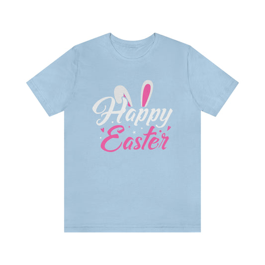 Happy Easter Bunny Ears Unisex Jersey Short Sleeve Tee