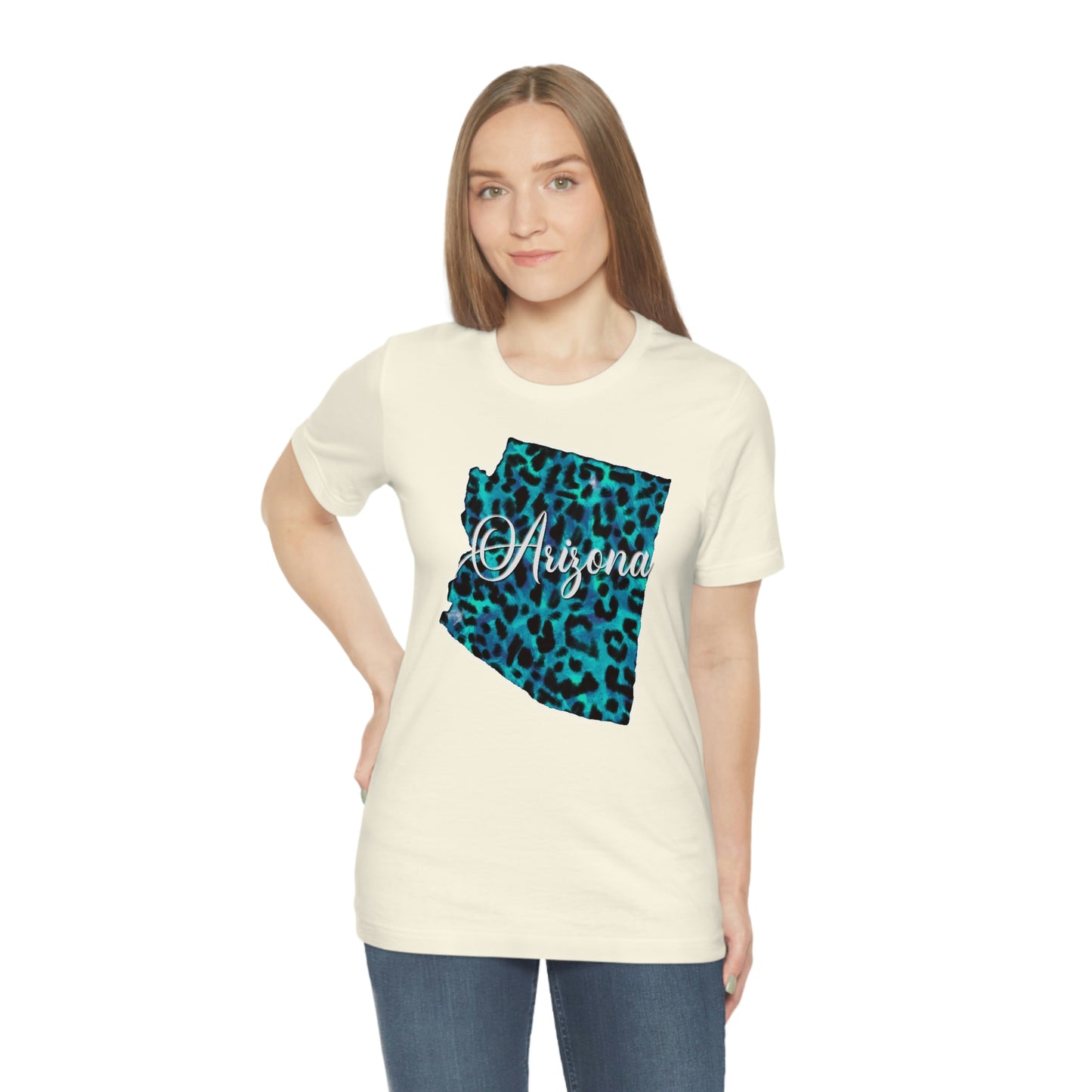 Arizona Blue Leopard Unisex Jersey Short Sleeve Tee Tshirt T-shirt