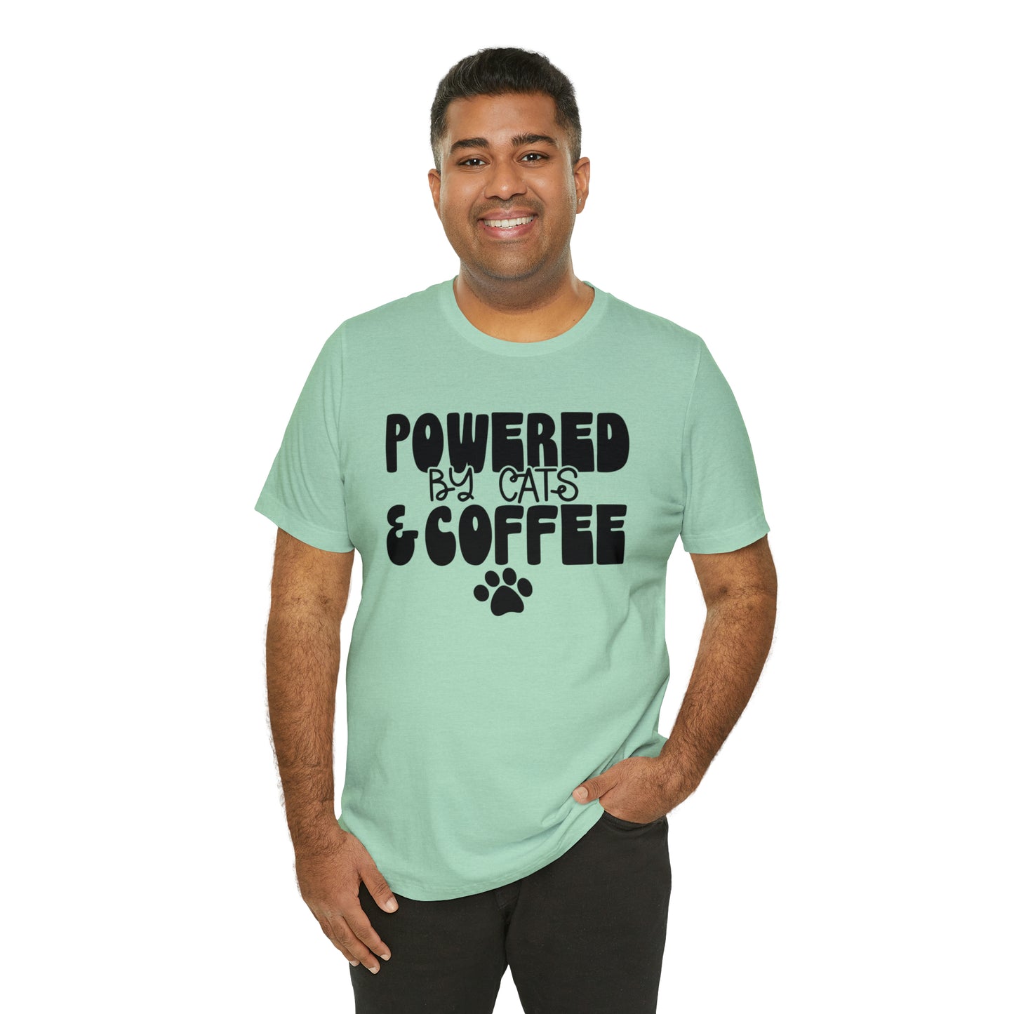 Powered by Cats & Coffee Short Sleeve T-shirt