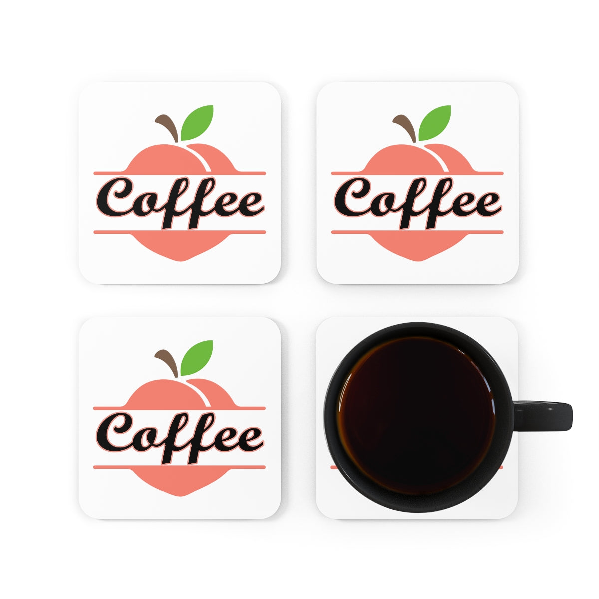 Coffee Georgia Corkwood Coaster Set