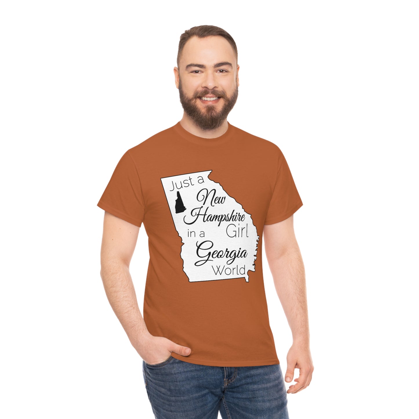 Just a New Hampshire Girl in a Georgia World Unisex Heavy Cotton Tee