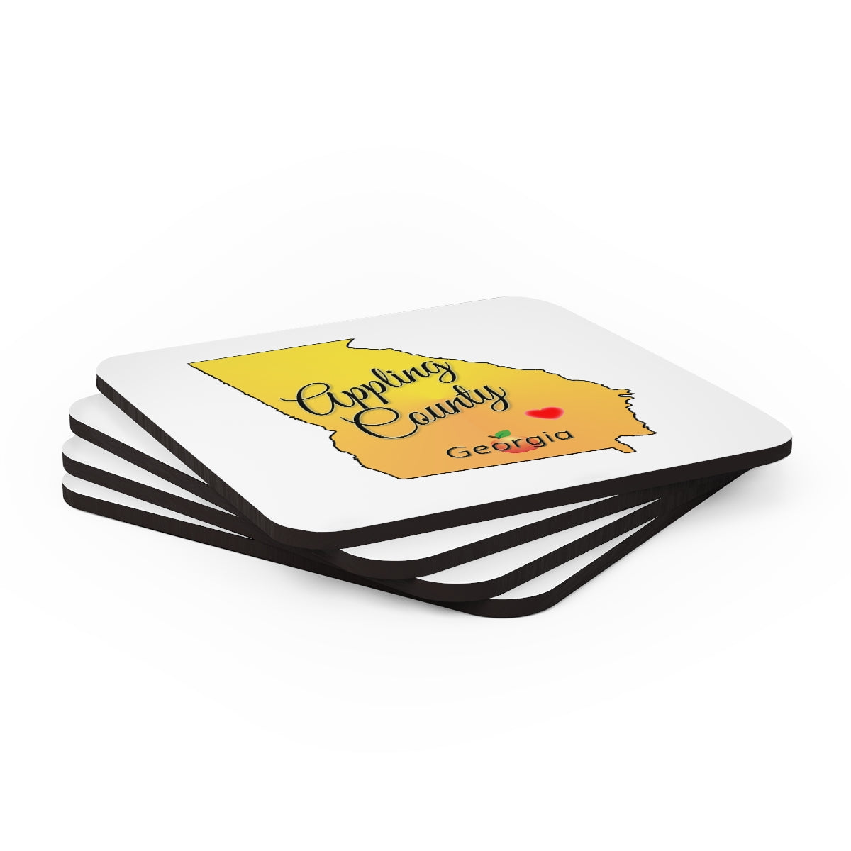 Appling County Georgia Corkwood Coaster Set