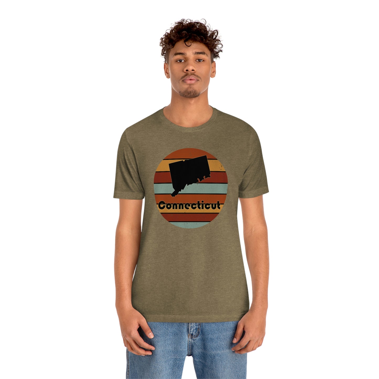 Connecticut Retro Sunset Short Sleeve T-shirt