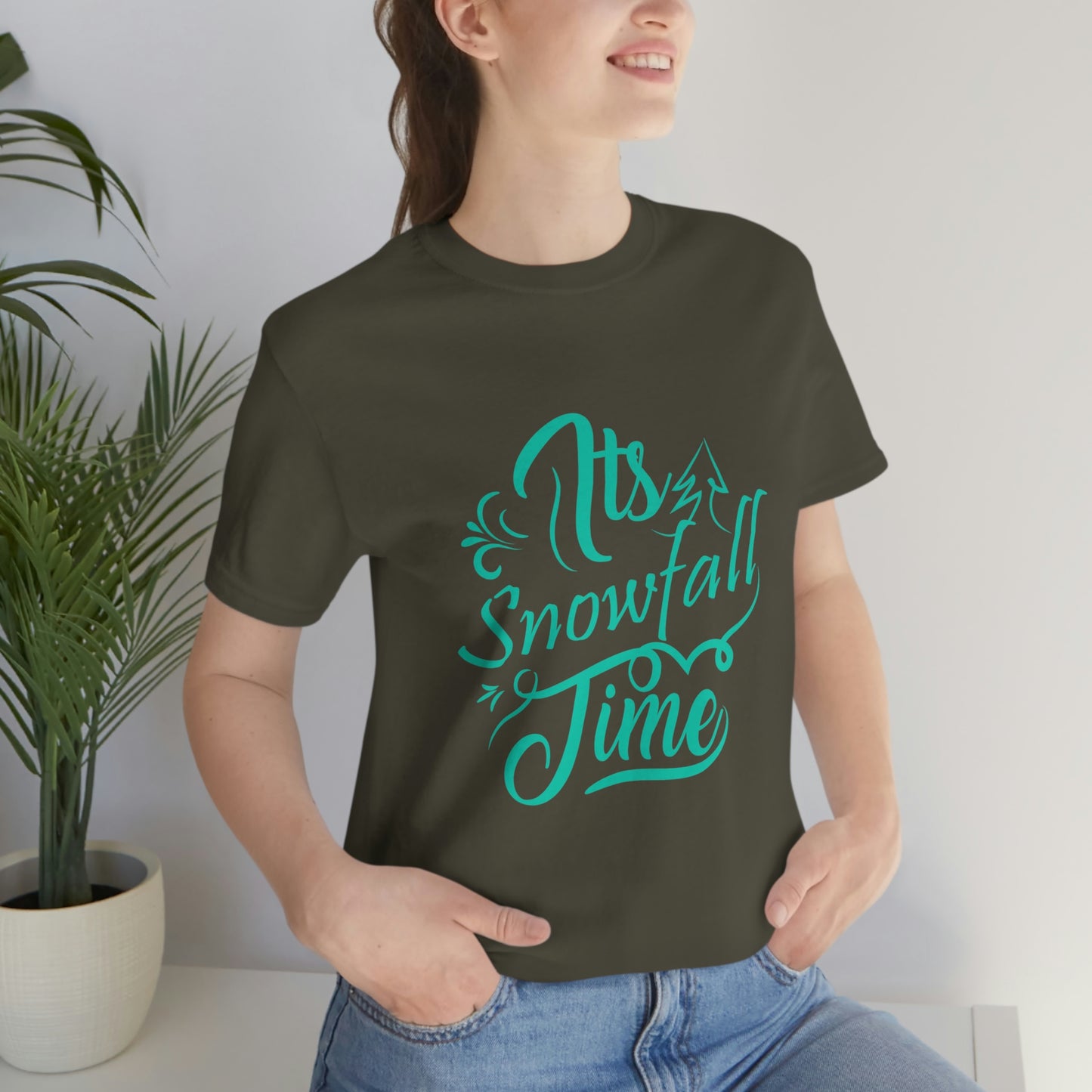 It's Snowfall Time Print Unisex Jersey Short Sleeve Tee