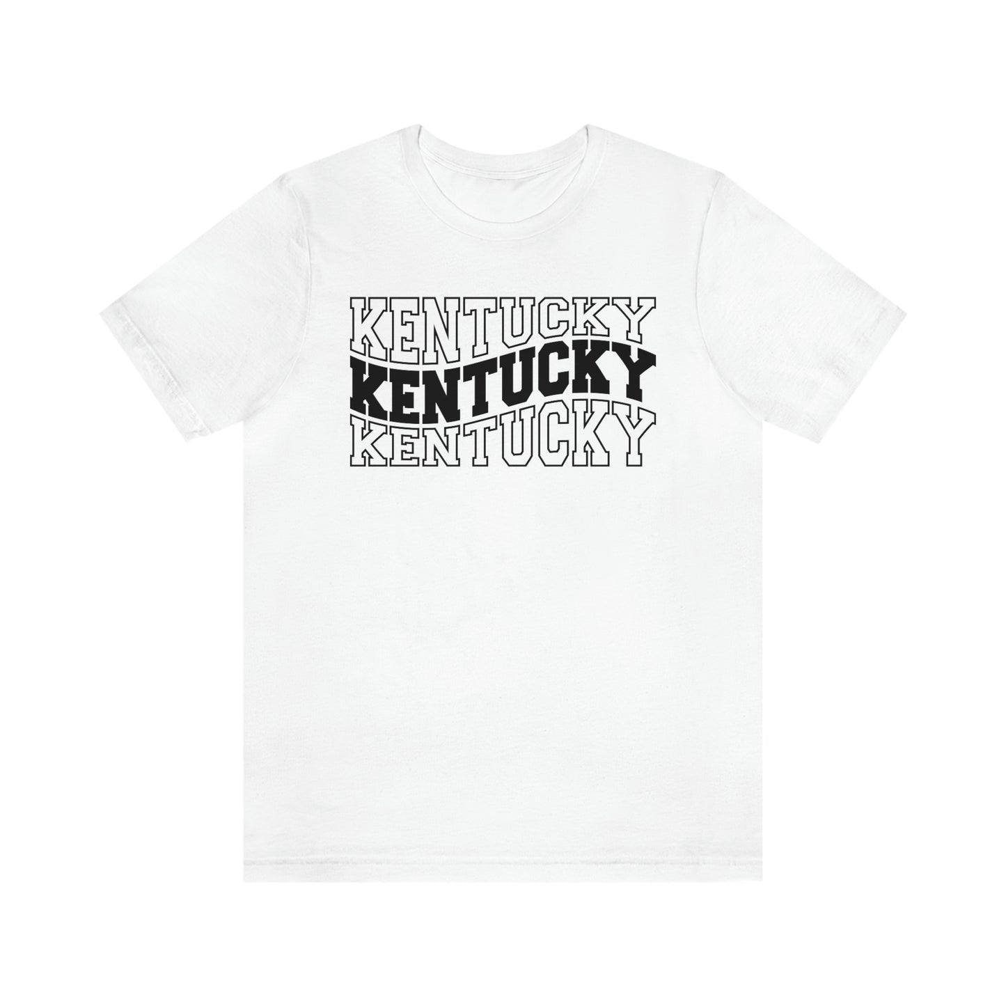 Kentucky Varsity Letters Triple Wavy Short Sleeve T-shirt